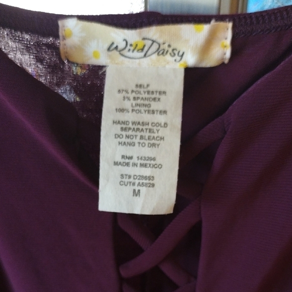 Wild Daisy Burgundy Spaghetti Strap Dress - Picture 13 of 13